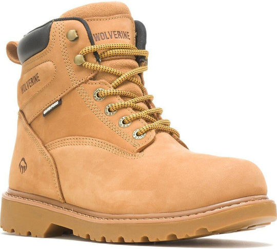 Wolverine Men's 6" Floorhand Waterproof Steel Toe Work Boot - Wheat- W10632 7.0 / Medium / Wheat - Overlook Boots