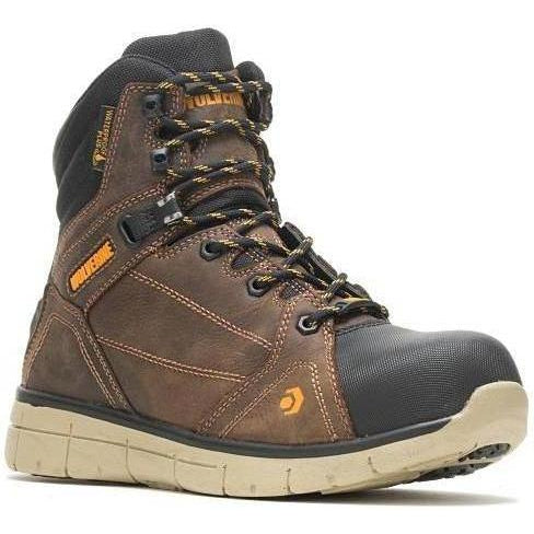 Wolverine Men's Rigger EPX  6" Safety Toe WP Wedge Work Boot Brown - W10797 7 / Medium / Brown - Overlook Boots