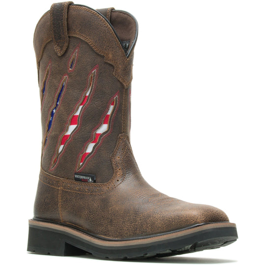 Wolverine Men's Rancher Claw Steel Toe Waterproof Western Work Boot - Brown - W201218 7.0 / Medium / Brown - Overlook Boots