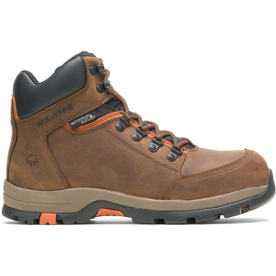 Wolverine Men's Grayson Mid Steel Toe Waterproof Work Boot - Brown - W211043 - Overlook Boots
