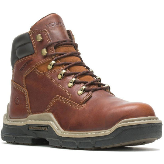 Wolverine Men's Raider Durashocks 6" CarbonMax Toe Work Boot - W211099 7.0 / Medium / Brown - Overlook Boots