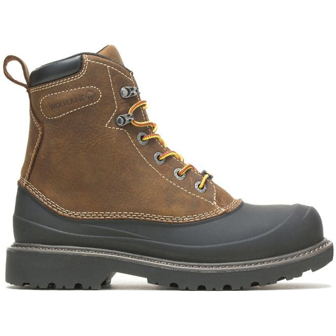 Wolverine Men's Floorhand Swamp 6" WP Steel Toe Work Boot Brown W221019 7 / Medium / Brown - Overlook Boots