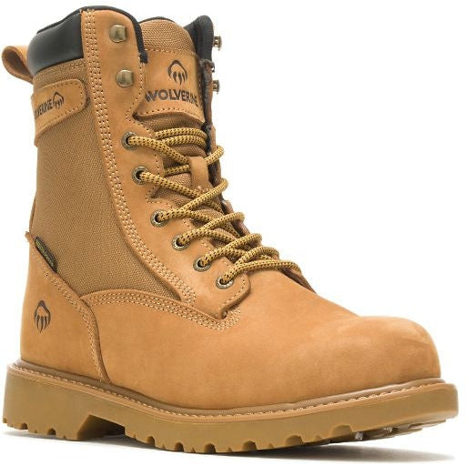 Wolverine Men's Floorhand Insulated 8" WP Soft Toe Work Boot Wheat W220013  - Overlook Boots