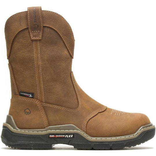 Wolverine Men's Raider Durashocks 10" Waterproof Western Work Boot Brown W221045 7.0 / Medium / Brown - Overlook Boots