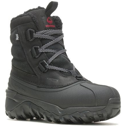 Wolverine Men's Glacier Surge 6" WP Insulated Outdoor Work Boot - Black - W880311 7 / Medium / Black - Overlook Boots