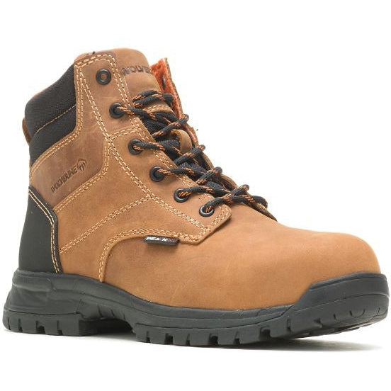 Wolverine Women's Piper 6" WP Comp Toe Work Boot -Brown- W221032  - Overlook Boots