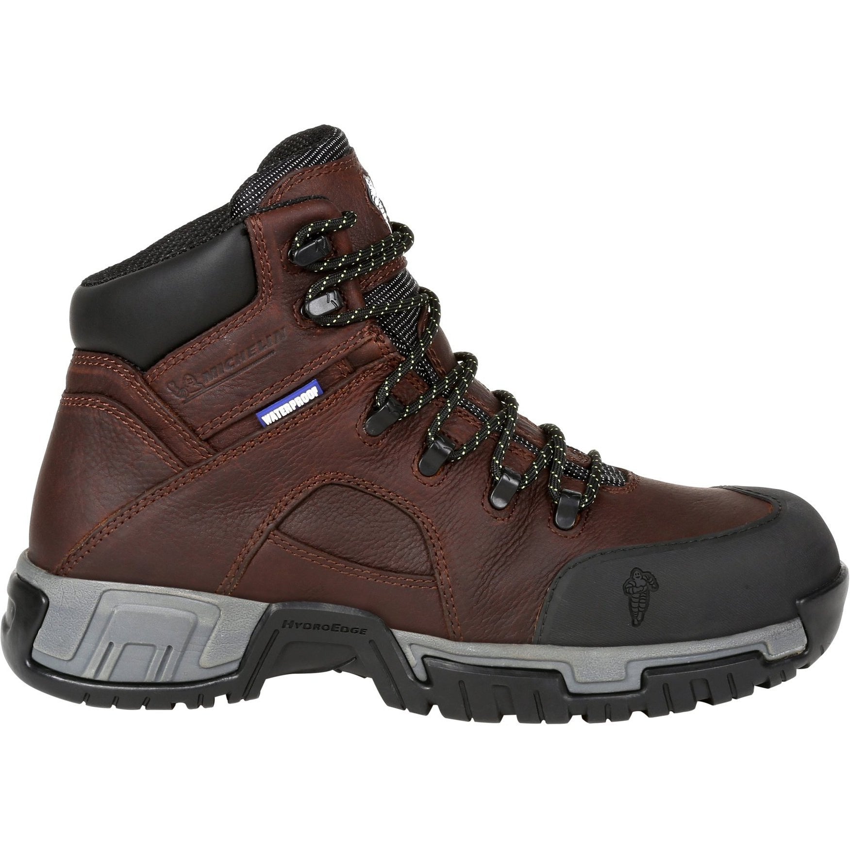 Michelin Men's HydroEdge 6" Steel Toe WP Work Boot - Brown - XHY662  - Overlook Boots