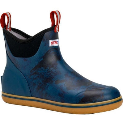 Xtratuf Men's Ankle Waterproof Slip Resistant Deck Boot -Blue- XMAB2RW  - Overlook Boots