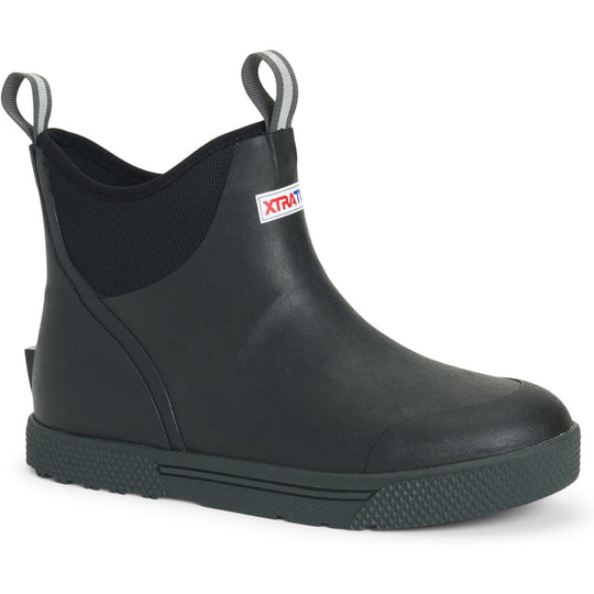 Xtratuf Men's Wheelhouse 6" Ankle Deck Waterproof Boot - Black - XMW-000 7.0 / Black - Overlook Boots