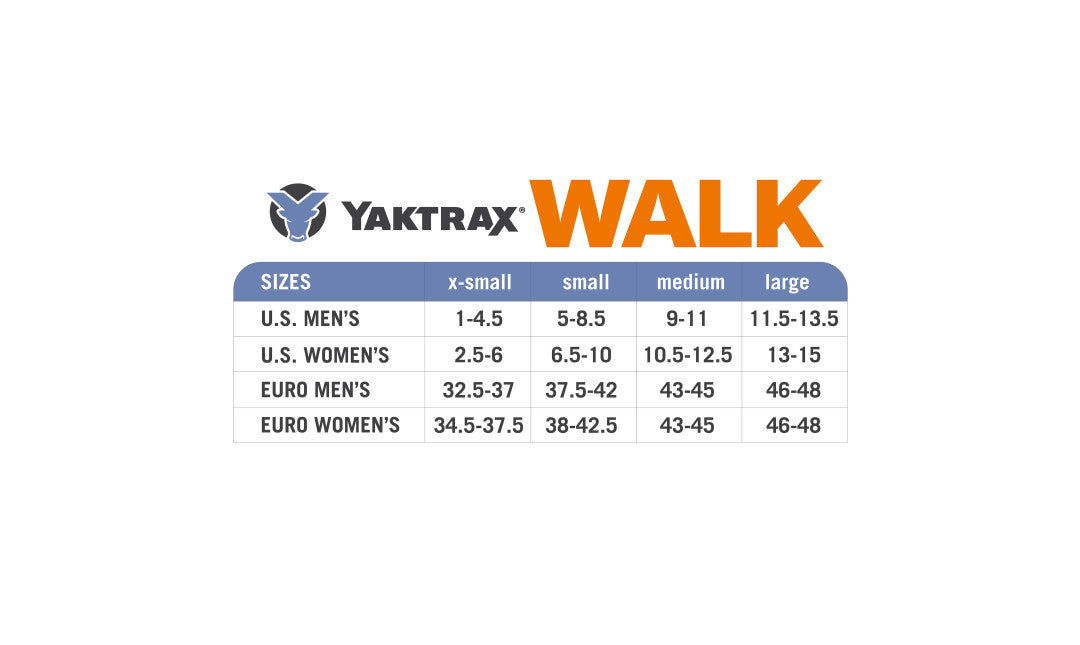 Yaktrax Pro Walk Traction Cleats - Black - 11893  - Overlook Boots