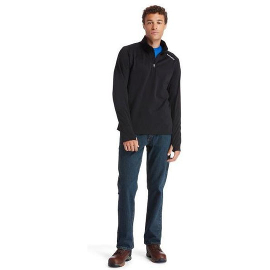 Timberland Pro Men's Understory 1/4-Zip Fleece Work Shirt - Black - TB0A112J015  - Overlook Boots