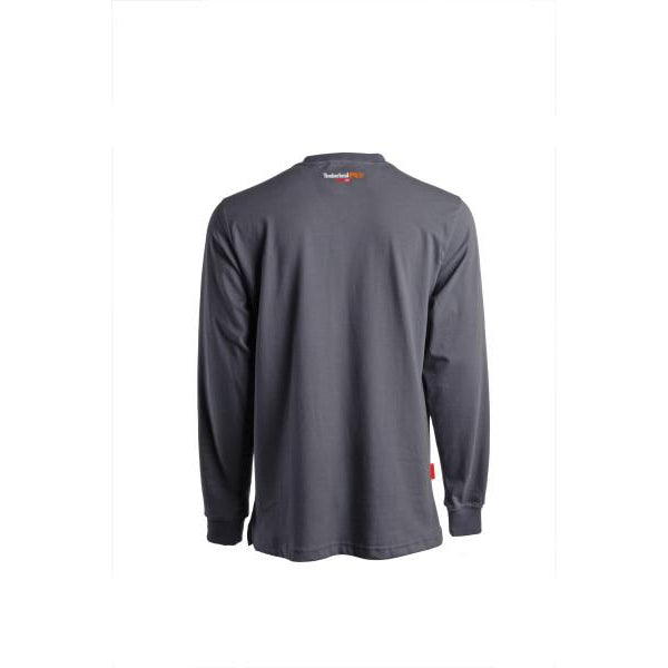Timberland Pro Men's FR Cotton Core LS W/ Logo Work T-Shirt - Charcoal - TB0A1V8D003  - Overlook Boots