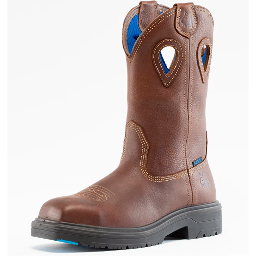 Steel Blue Men's Blue Heeler Steel Toe Waterproof Western Work Boot - Brown - 813945 - Overlook Boots