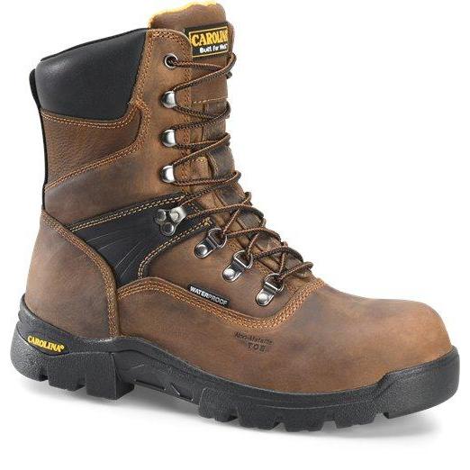 Carolina Men's 8" Cathode Waterproof Composite Toe Work Boot - Brown - CA5589 8 / Medium / Brown - Overlook Boots