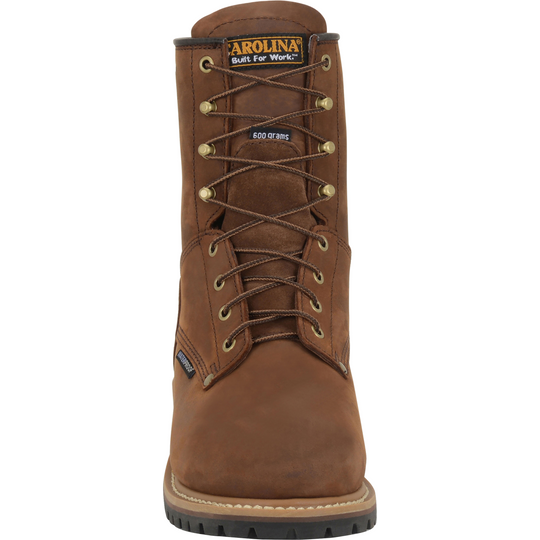 Carolina Men's Elm 8" Waterproof Insulated Logger Work Boot - Brown- CA4821 - Overlook Boots