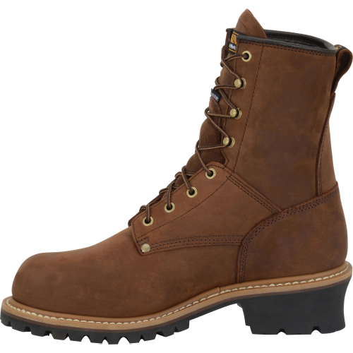 Carolina Men's Elm 8" Waterproof Insulated Logger Work Boot - Brown- CA4821 - Overlook Boots