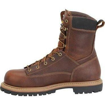 Carolina Men's Grind 8" WP Comp Toe Work Boot - Brown - CA5529  - Overlook Boots