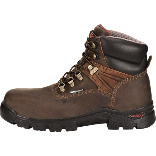 Carolina Men's Hook 6" Comp Toe WP Hiker Work Boot - Brown - CA5537  - Overlook Boots