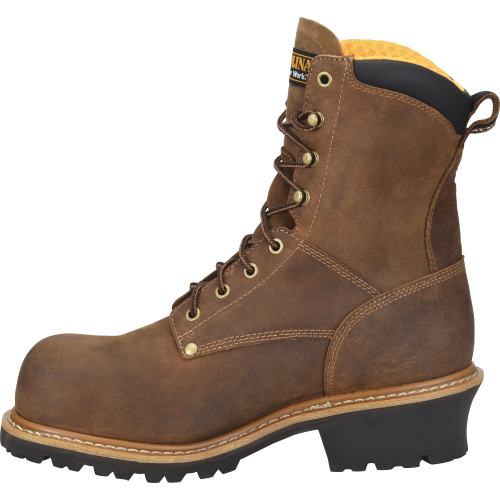 Carolina Men’s Poplar 8” WP Comp Toe Logger Work Boot Brown - CA9852  - Overlook Boots