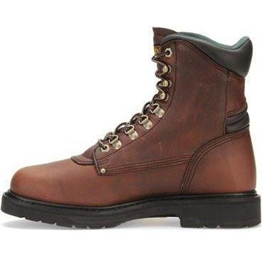 Carolina Men's Sarge Hi USA Made 8" Plain Toe Work Boot Amber Gold 809  - Overlook Boots