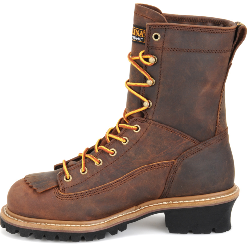 Carolina Men's Spruce 8" Stl Toe WP Logger Work Boot - Brown - CA9824  - Overlook Boots