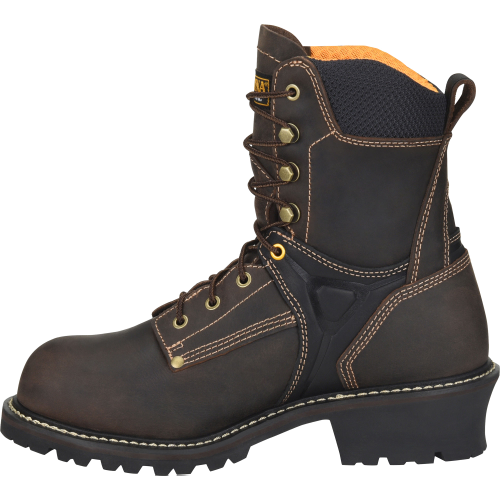 Carolina Men's Timber 8" Comp Toe WP Logger Work Boot - Brown - CA6921  - Overlook Boots