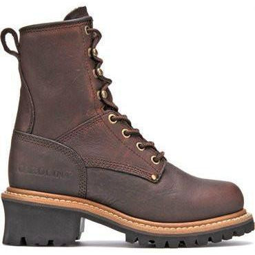 Carolina Women's Elm 8" Logger Work Boot - Brown - CA421  - Overlook Boots