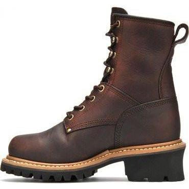 Carolina Women's Elm 8" Steel Toe Logger Work Boot - Brown - CA1421  - Overlook Boots