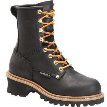 Carolina Women's Elm 8” WP Steel Toe Logger Work Boot - Black - CA1420 6 / Medium / Black - Overlook Boots