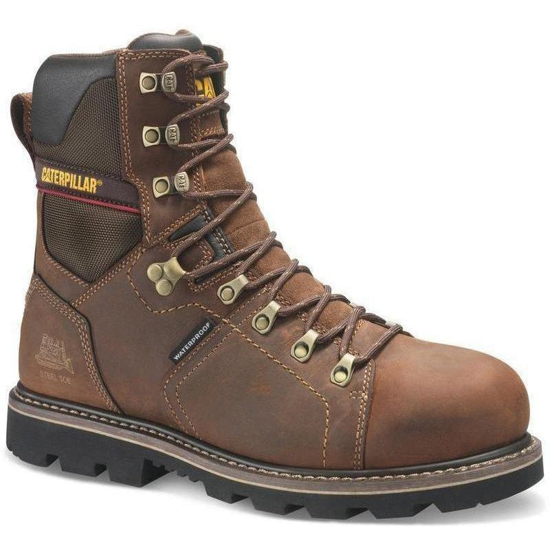 CAT Men's Alaska 2.0 8" Steel Toe TX Ins WP Work Boot Brown P90979 7 / Medium / Brown - Overlook Boots