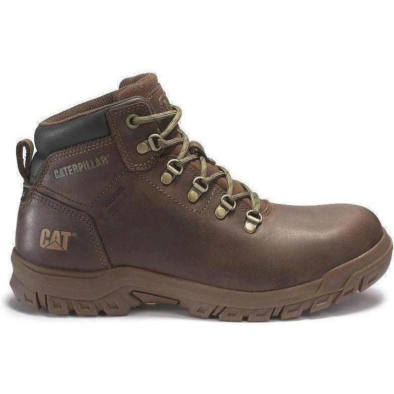 CAT Womens Mae Steel Toe Waterproof Work Shoe - Brown - P91011  - Overlook Boots