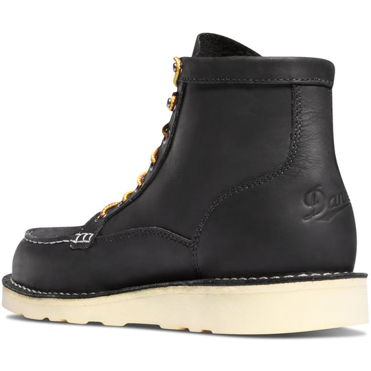 Danner Men's Bull Run USA Made 6" Moc Soft Toe Work Boot Black 15568  - Overlook Boots