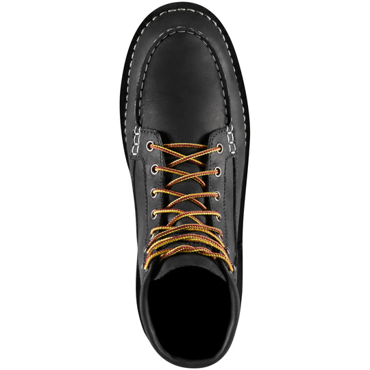 Danner Men's Bull Run USA Made 6" Moc Soft Toe Work Boot Black 15568  - Overlook Boots