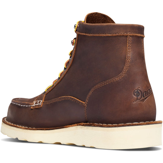 Danner Men's Bull Run USA Made 6" Moc Toe Wedge Work Boot - Brown - 15563  - Overlook Boots