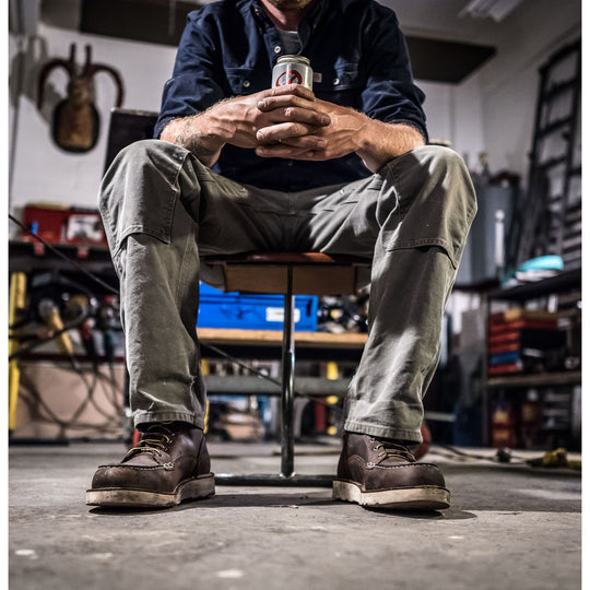 Danner Men's Bull Run USA Made 6" Moc Toe Wedge Work Boot - Brown - 15563  - Overlook Boots