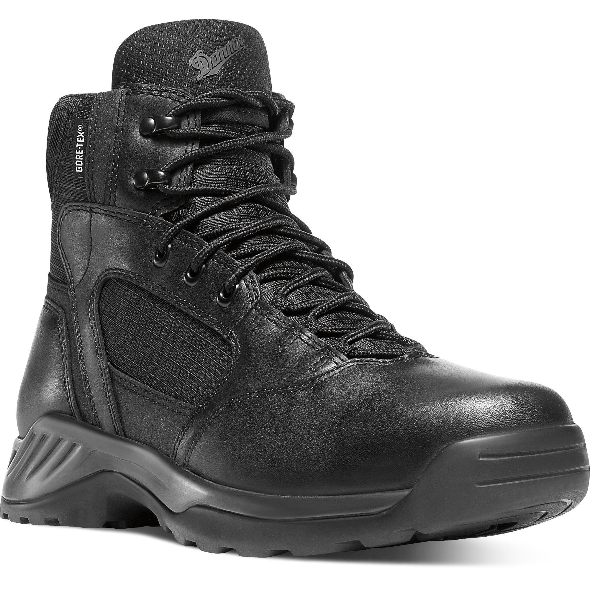 Danner Men's Kinetic 6" Side Zip Waterproof Duty Boot - Black - 28017 7 / Medium / Black - Overlook Boots