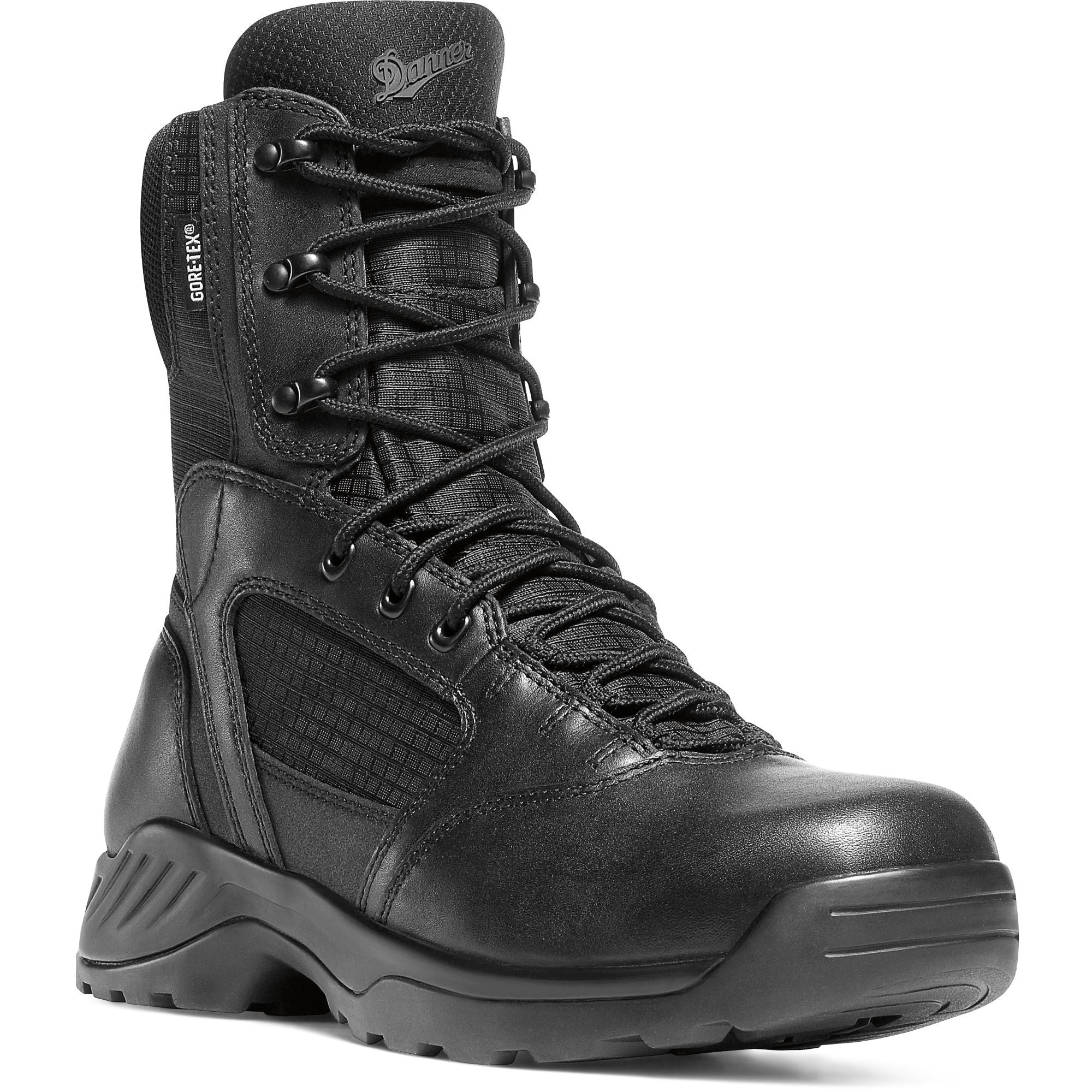 Danner Men's Kinetic 8" Side Zip Waterproof Duty Boot - Black - 28012 7 / Medium / Black - Overlook Boots