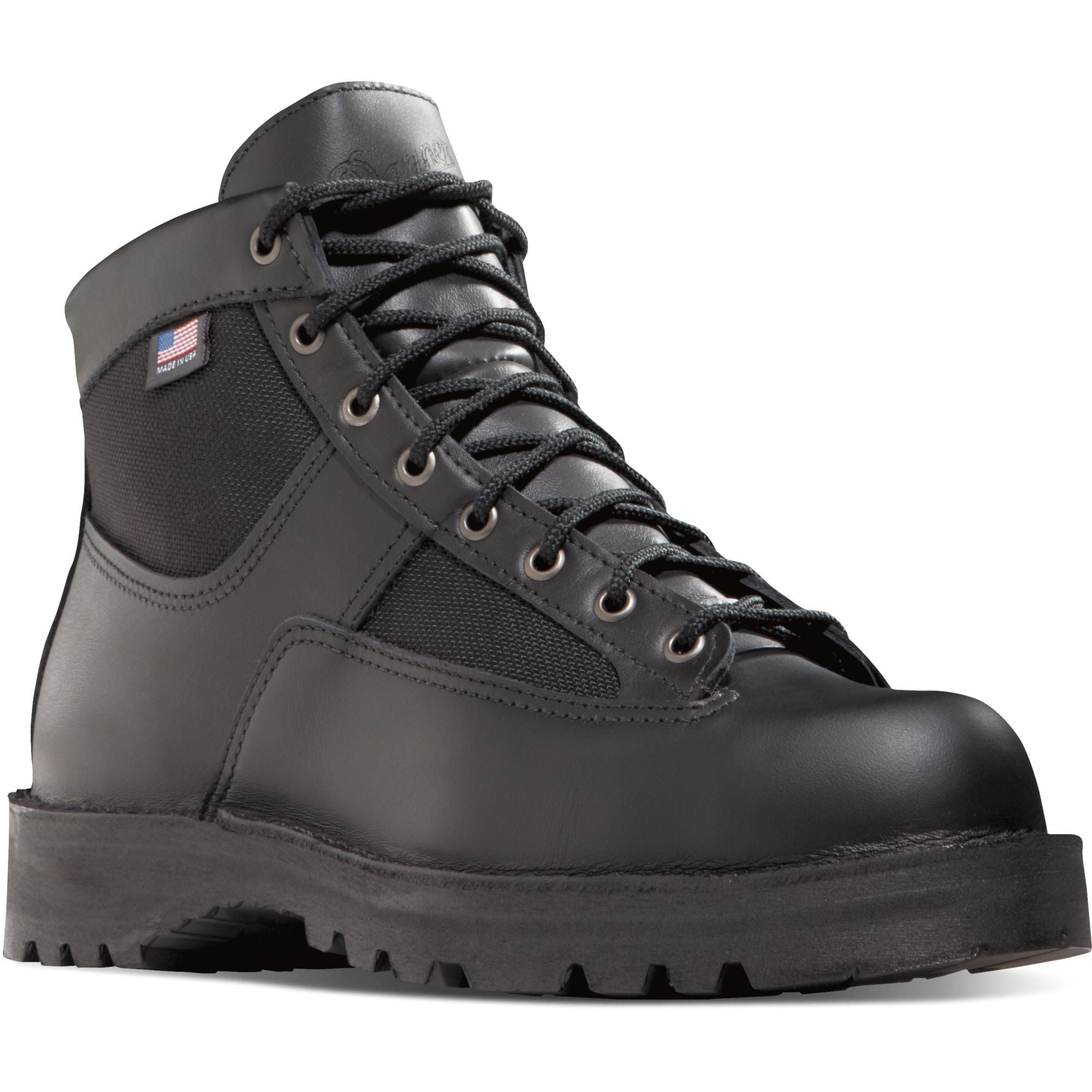Danner Men's Patrol USA Made 6" Waterproof Duty Boot - Black - 25200 7 / Medium / Black - Overlook Boots