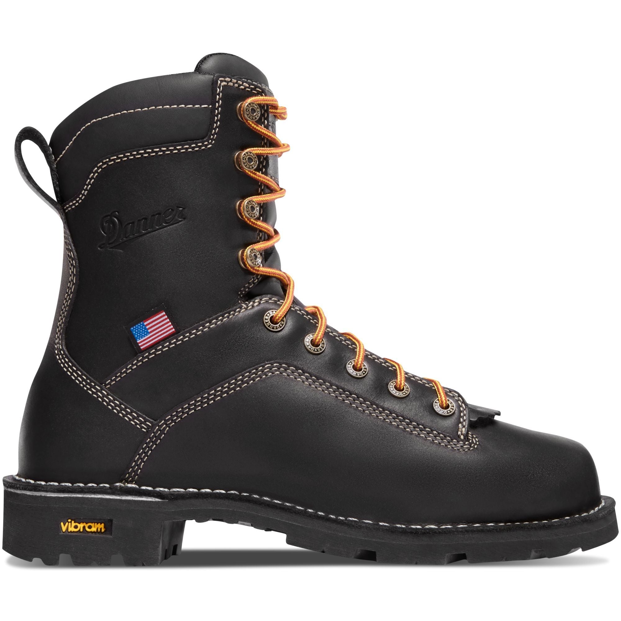 Danner Men's Quarry USA Made 8" Alloy Toe WP Work Boot - Black - 17311  - Overlook Boots