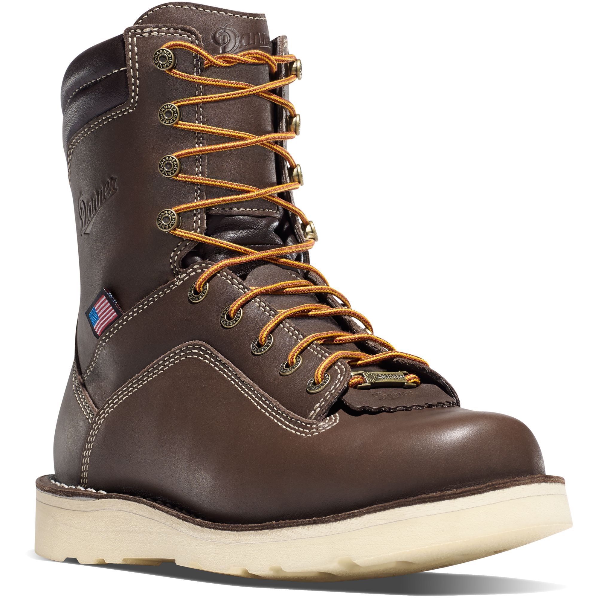Danner Men's Quarry USA Made 8" Soft Toe Wedge WP Work Boot 17327 7 / Medium / Brown - Overlook Boots