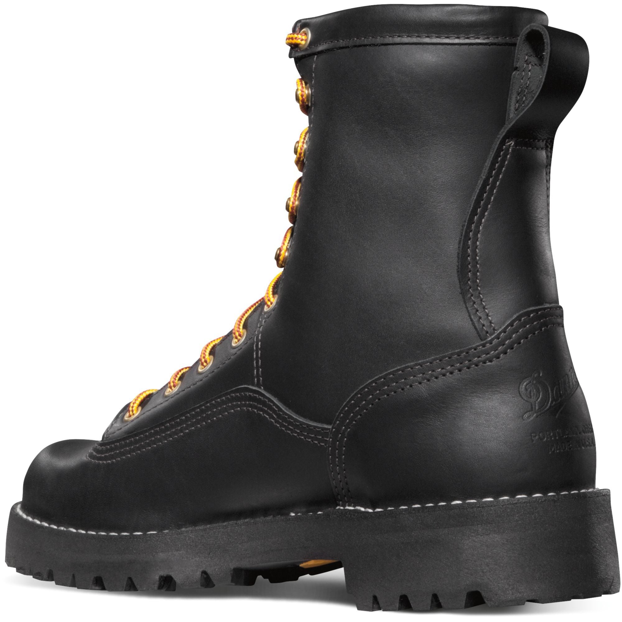 Danner Men's Rain Forest USA Made 8" Soft Toe WP Work Boot Black 14100  - Overlook Boots