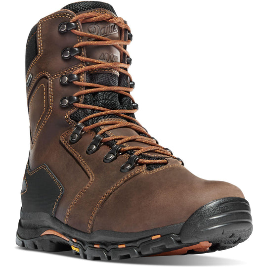 Danner Men's Vicious 8" Composite Toe Insulated Waterproof Work Boot Brown - 13874 7 / Medium / Brown - Overlook Boots