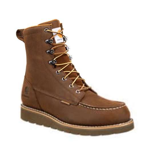 Carhartt Men's Moc 8" Soft Toe Wedge Work Boot -Brown- FW8093-M  - Overlook Boots