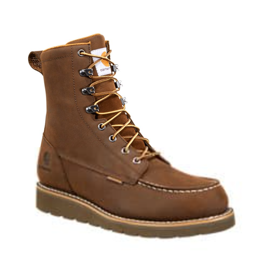 Carhartt Men's Moc 8" Soft Toe Wedge Work Boot -Brown- FW8093-M  - Overlook Boots