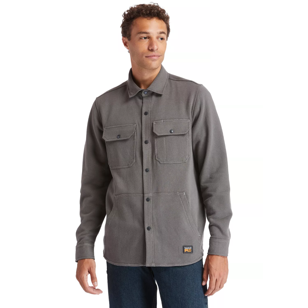 Timberland Pro Men's Mill River Fleece Work Shirt Jacket - Pewter - TB0A1VCQ060 Small / Pewter - Overlook Boots