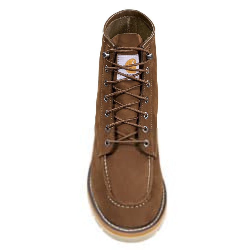 Carhartt Men's Moc 6" Soft Toe Wedge Work Boot Brown - FW6072-M  - Overlook Boots