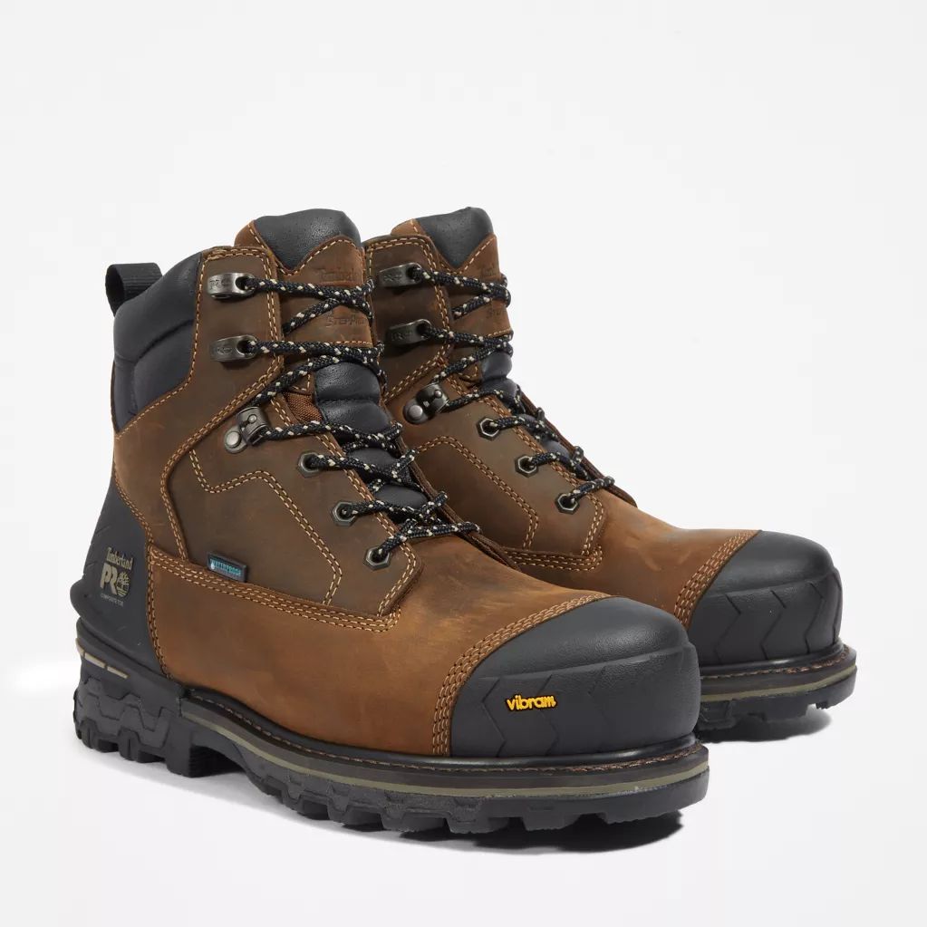 Timberland Pro Boondock HD 6" WP Comp Toe Work Boot -Brown- TB0A43GY214  - Overlook Boots