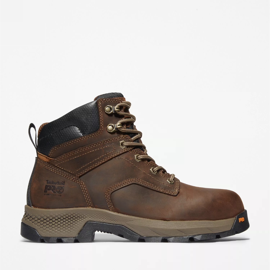 Timberland Pro Men's Titan EV 6" WP Comp Toe Work Boot -Brown- TB0A5NF6214  - Overlook Boots