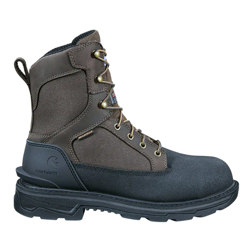 Carhartt Men's Ironwood 8" WP Alloy Toe Work Boot - Dark Brown - FT8509-M 8 / Medium / Brown - Overlook Boots