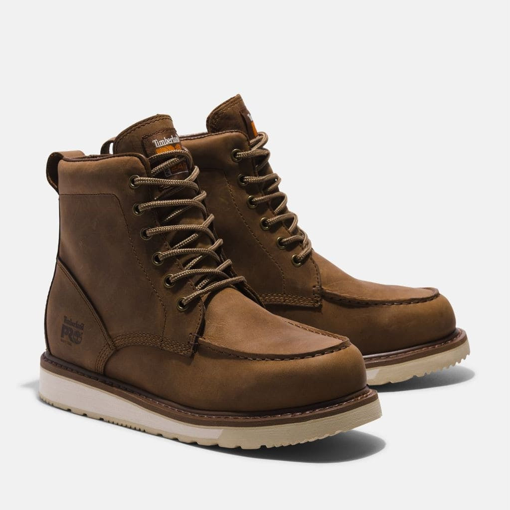 Timberland Pro Men's 6" Moc Toe Work Boot -Brown- TB0A5SXH214 7 / Medium / Brown - Overlook Boots